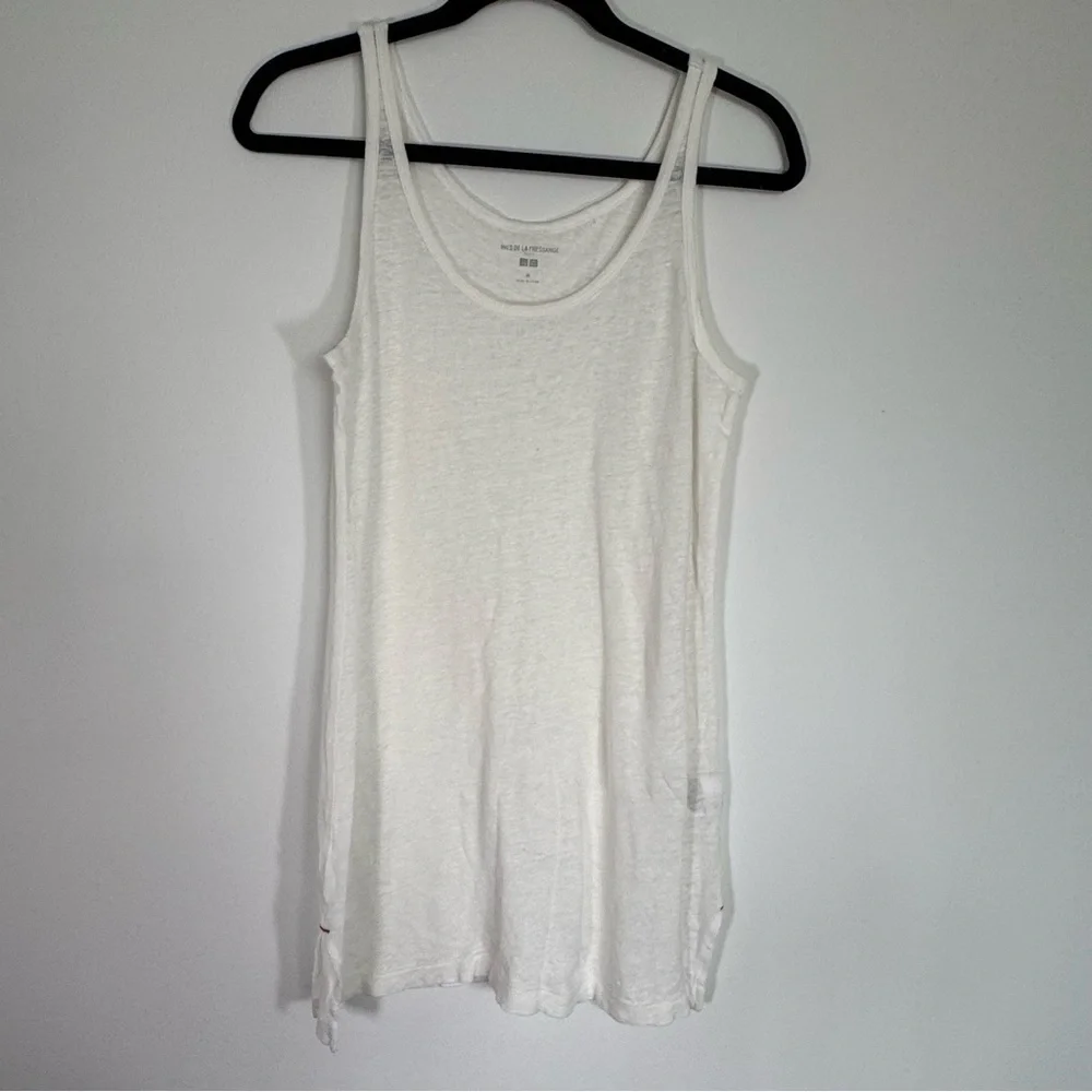 Uniqlo x Ines De La Fressange 100% Linen Sleeveless Tank Top Cover Up Size M